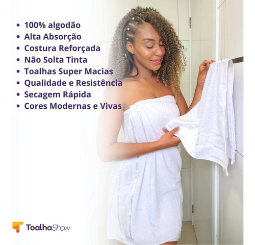 Kit 03 Toalha De Rosto Grande Felpuda 45x80cm 100% Algodão Cor Bege Lisa
