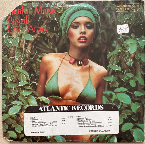 Herbie Mann Vinyl Brazil Once Again 1978 Lp Eua Promoción