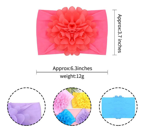 20 Diademas Elásticas De Nailon Para Bebés Y Niñas De 6