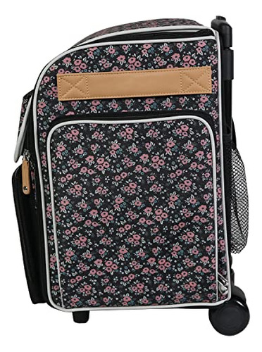 Deluxe Collapsible Rolling Craft Bag, Floral - Scrapboo...