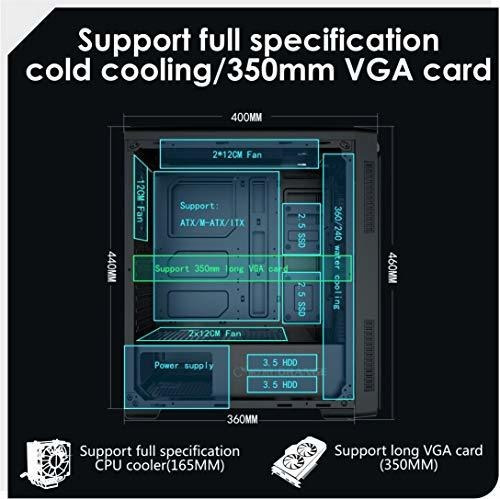 Imagen 8 de 8 de Gabinete Gamer Rosa Apevia Aura Vidrio Templado Coolers Rgb