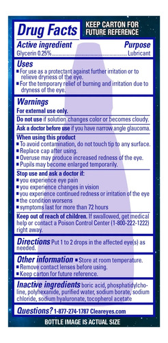 Clear Eyes Gotas Nocturnas Para Aliviar El Ojo Seco 15 Ml