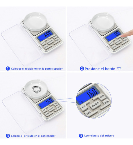 Báscula Digital Gramera De 0.01gr X 500 Gramos 0.01gr Pesar