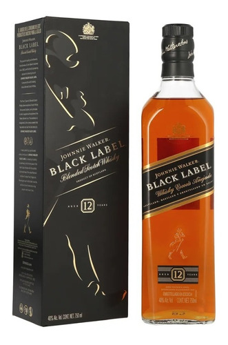 Whisky Johnnie Walker Black Label Con Estuche 750ml