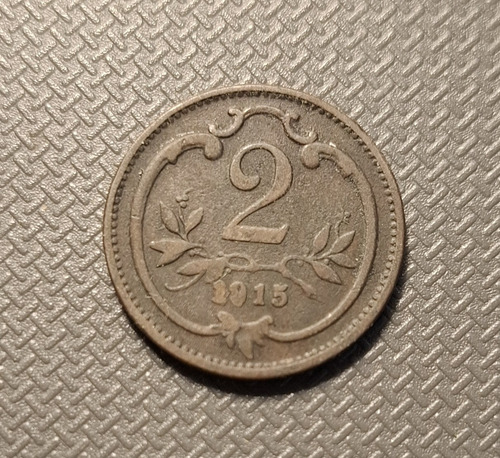 Austria. 2 Heller 1915. Km# 2801 (Usado)