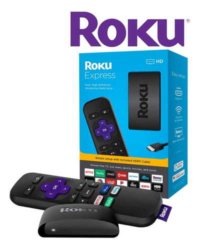 Imagen 1 de 4 de Roku Express Tv Hd Streaming Netflix Youtube Smart Tv