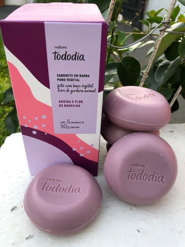 Jabones En Barra Ciruela Y Flor De Vainilla Natura 90g X5