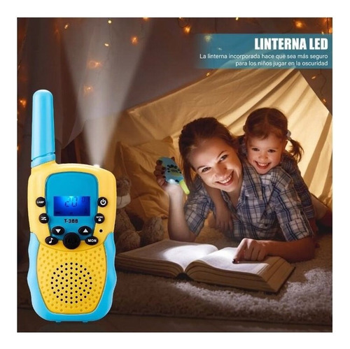 Walkie-talkie Inalámbrico Con 8 Canales Vox Y 3 Millas, Kit