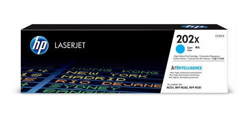 Toner Original Hp 202x Cf501x Cyan Alta Capacidad