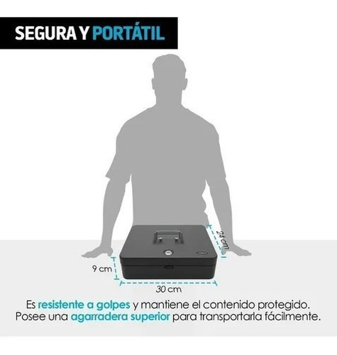 Imagen 3 de 5 de Caja De Dinero Para Billetes Y Moneda Con Llave