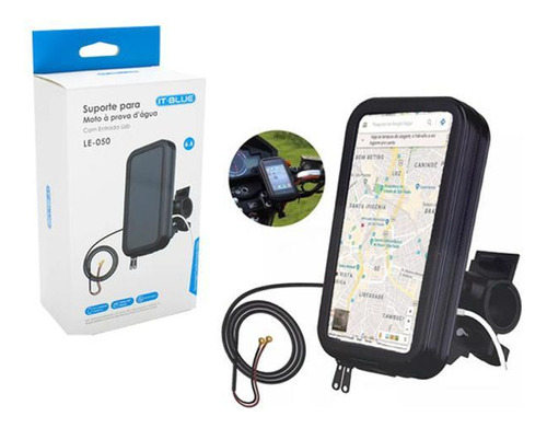 Suporte Case Celular Gps Moto Bike À Prova D'água Com