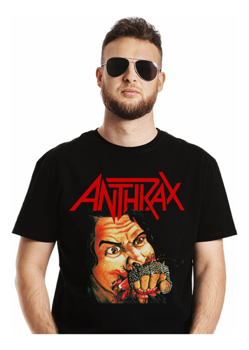 Polera Anthrax Fistful Of Metal Metal Impresión Directa