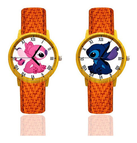 Reloj De Pareja Stitch Y Angel + Estuche Dayoshop