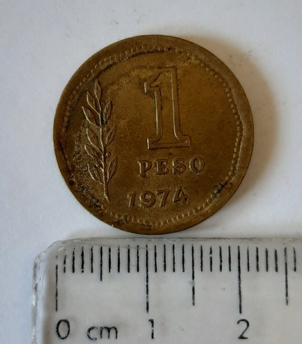 Moneda Argentina 1 Peso Año 1974 (Usado)