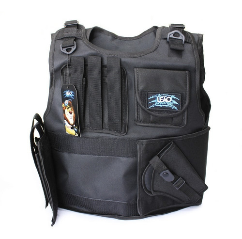Imagem 3 de 3 de Colete Tático Bolsos - Policial Militar Airsoft Segurança