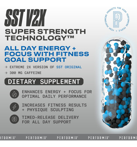 Performix Sst V2x Suplemento Pre-entreno 60 Cápsulas