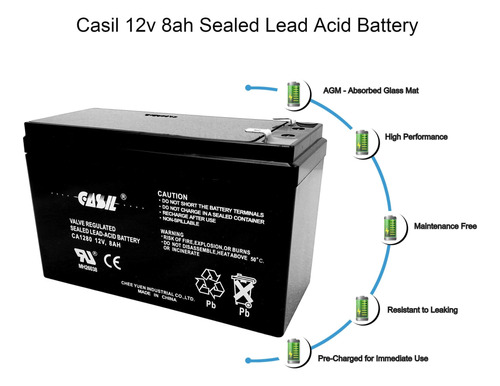 Bateria Plomo Acido Sellada Agm Sla Sustituye Weize Battery