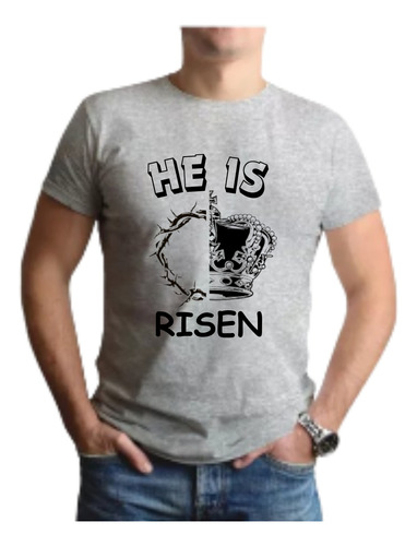 Remera Cristiana (sublimadas) Talle Adulto He-is-risen