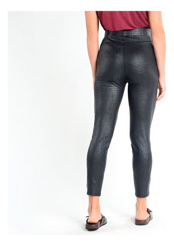 Legging Efecto Cuero Diseño Animal Print Caffarena - Mujer