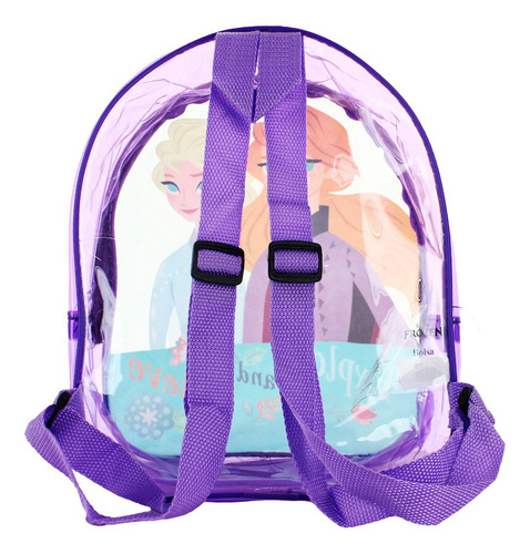 Disney Mochila Escolar Anna Y Elsa Frozen Morado 83358