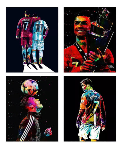 4 Set Pintura De Diamantes 5d Diy Cr7 Cristiano Ronaldo