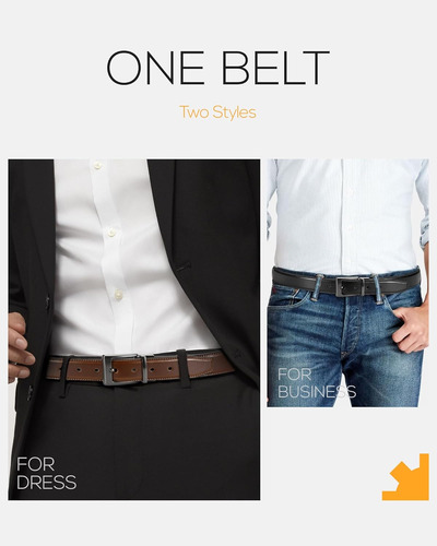 Cinturón Reversible Chaoren Para Hombre - Cinturón De Cuero