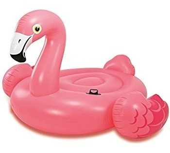 2 Flamingos Salvavidas Y Pelota Gdes Intex Inflables Alberca