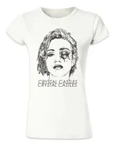 Comprar Playera Crystal Castles Blanca Para Mujer Rock Electronic