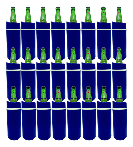 Kit Porta Garrafa Térmico Cerveja 600ml Camisinha - 48 Uni Cor Azul