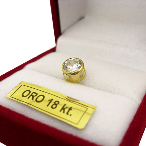 Dije De Oro 18k Pasante Susano Con Piedra 0.3 G Mujer-novia