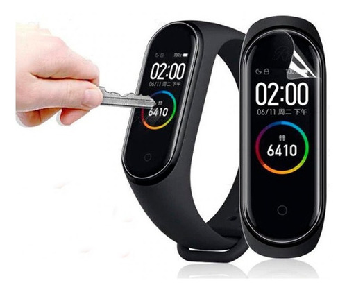 Imagem 7 de 8 de Película 9d Nano Gel Para Xiaomi Mi Band 3/4 Kit 2 Peliculas