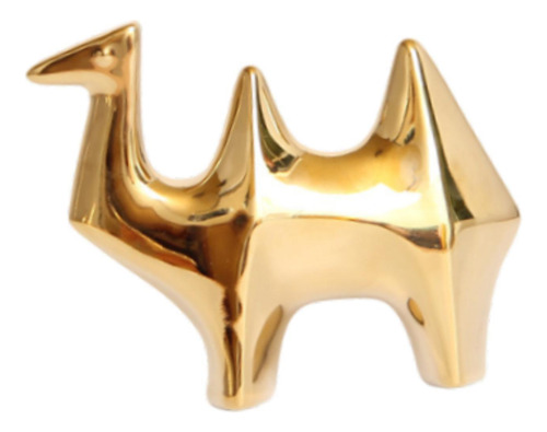 Ceramic Camel Figurine Estatua De Animales Arte Arte Oro