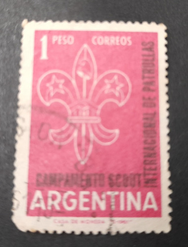 Sello Argentina - 1961 Campamento Scout Internacional De Pat