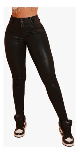 Calça encerada best sale feminina