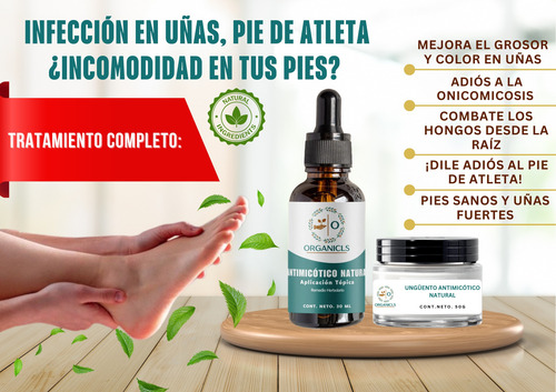Kit Antimicótico Natural - Para Manos Y Pies 30ml+5g Menta