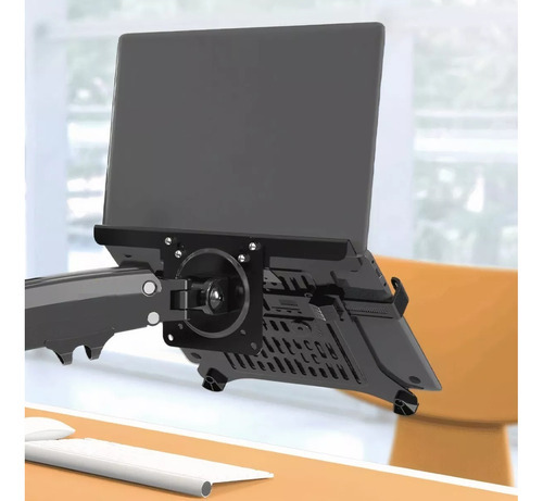 Soporte De Escritorio Con Brazos Flexibles Para Notebook Color Negro
