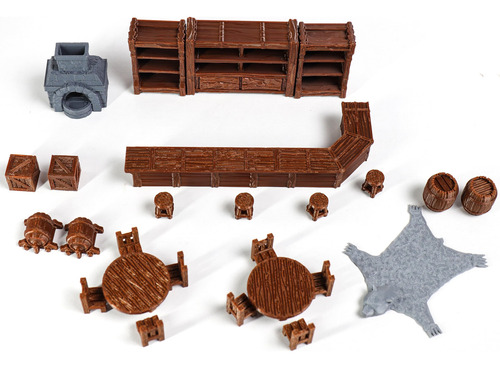 Conjunto De Muebles De Bar De Taberna 3dyyt Para D&d