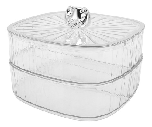 Candy Tray Snack, 2 Capas, Divididas, De Plástico Transparen