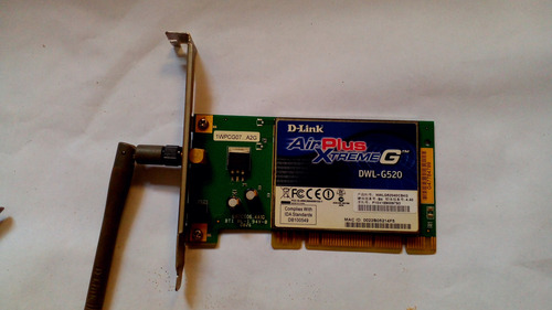 Tarjeta Inalámbrica Pci D-link Dwl G510 (Usado)