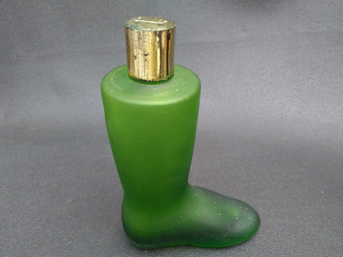 Gotica: Botella Cristal Verde Bota Perfume Cj02 Pfmr0 Zox