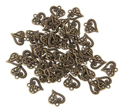 4 Paquete De 3-6 50x Dijes De Corazón Antiguo Diy 4 Piezas