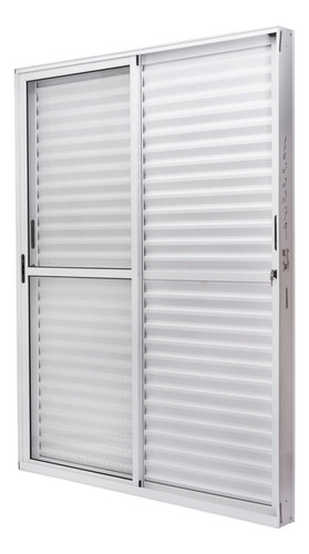 Porta De Aluminio Balcão 210x160cm 3 Folhas Vidro Liso E Wt