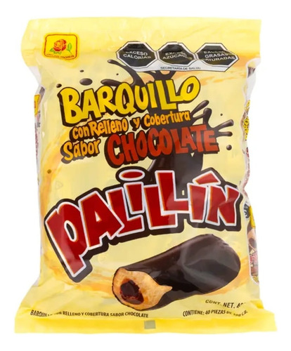 La Rosa Barqillo Con Relleno Y Cubertura Sabor Chocolate