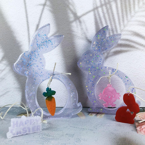 Molde De Fundición De Silicona Molde Para Velas De Conejo De