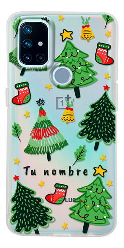 Funda Para Oneplus Navideño Árbol De Navidad Con Tu Nombre