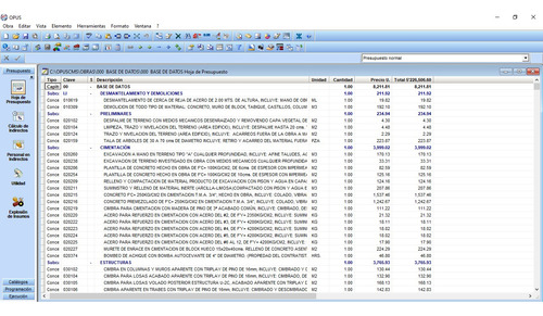 Base De Datos Ecostos 2024 + Opus 2010