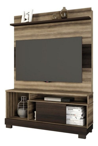 Rack Mesa Tv , Led, Mueble Her Capuchino / Ébano - Dormire