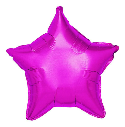 Balão Metalizado De Festa Estrela Pink 60 Cm Un
