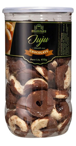 Biscoitos Juju Com Chocolate Minnas Pote 410g