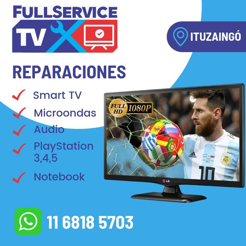Reparación Servicio Técnico De Televisores Lcd Led Smart Tv